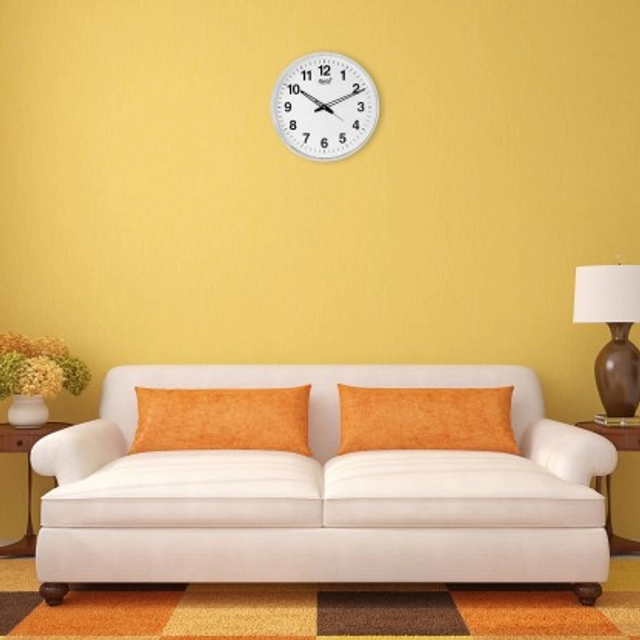 AJANTA Standard Analog Wall Clock (32 cm X 32 cm, White, With Glass)