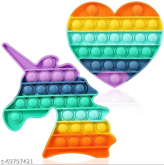 Silicone Fidget Toys for Kids (Multicolor, Pack of 2)