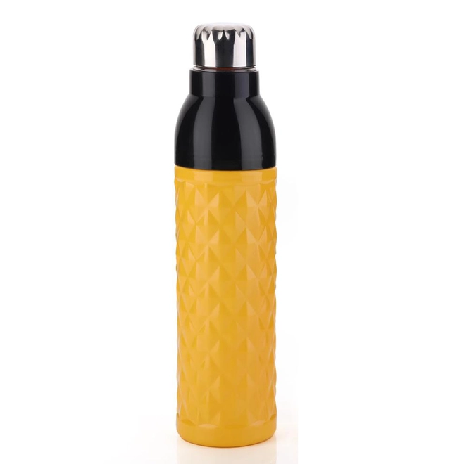 Fancy Plastic Water Bottle (Mustard, 1000 ml)