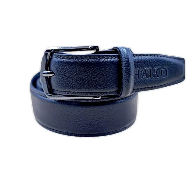 Faux Leather Formal Belt for Men (Black, 26)