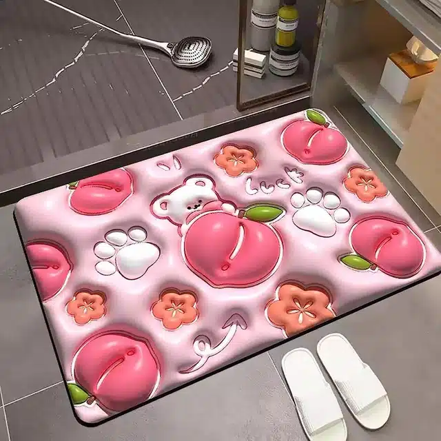3D Printed Rubber Anti Slip Bath Mat (Multicolor)