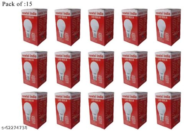 Newtal India LED Bulbs (White, 9 W) (Pack of 15)