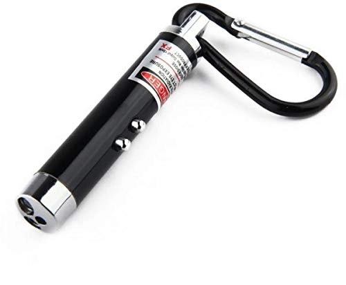 Laser Pointer Torch With Emergency Hazard Led Light And Hook (Assorted)