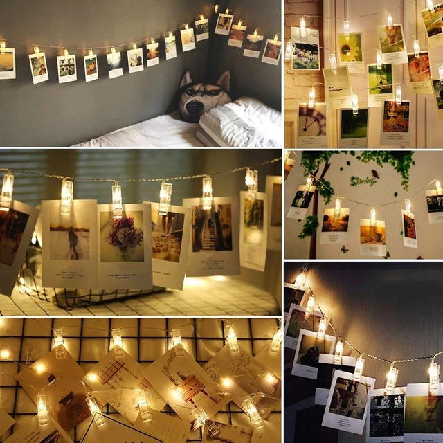 Photo Clip Lights 14Led 14 Photo Clips Decorative Photo Clip Lights For Anniversary, Birthday Party Decoration, Outdoor, Indoor, Diwali, Christmas, Valentine Gifts, Bedroom Decoration And Any Special Occasions (Pack of 1)