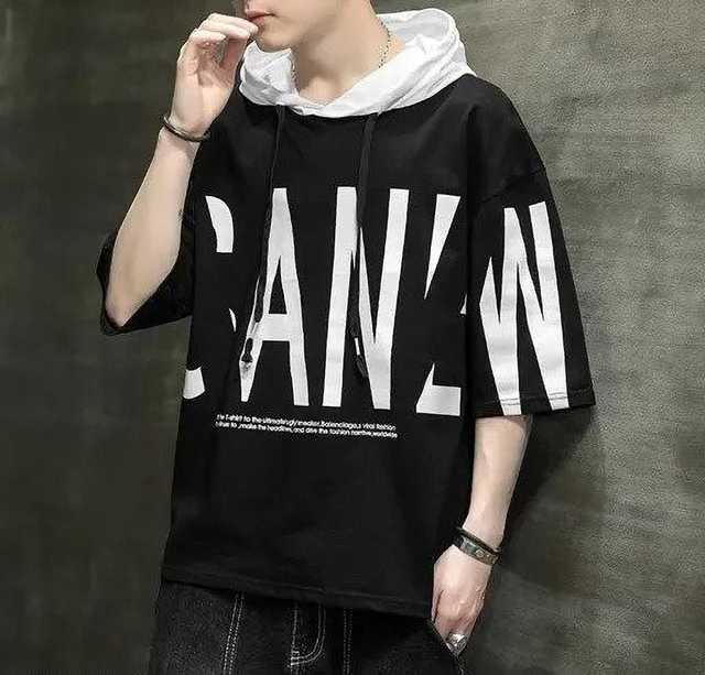 Lieo Trend Casual Cotton Blend Men Printed T-shirt (Black, XL) (RRE-36)