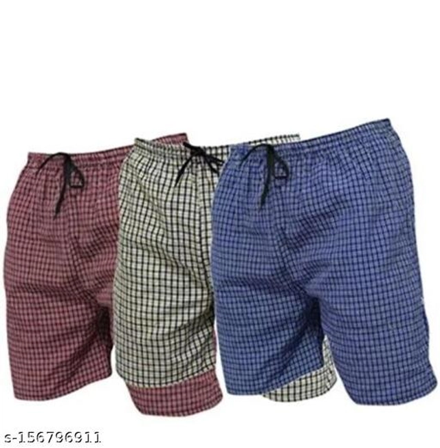 Cotton Blend Shorts for Mens (Multicolor, 28) (Pack of 3)