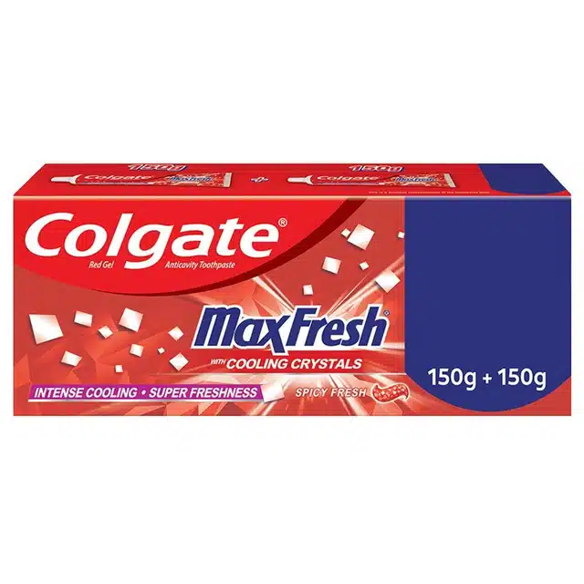 कोलगेट मैक्सफ्रेश लाल मसालेदार ताजा टूथपेस्ट 300 g