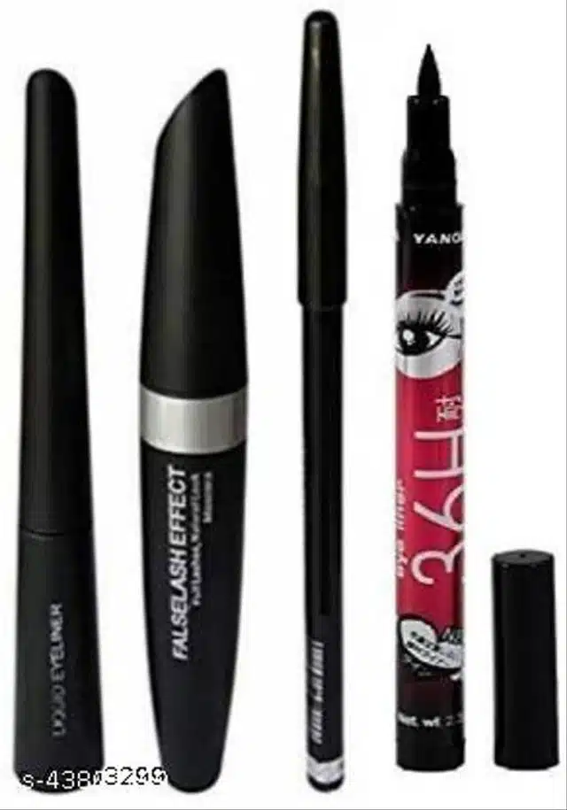 Eye Makeup Combo (Black, Set of 4)