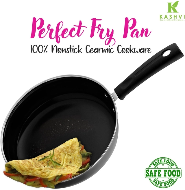 Cast Iron Frying Pan (Black, 26 cm)