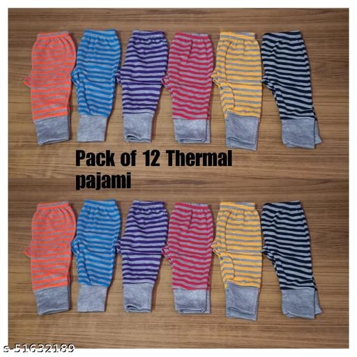 Woolen Thermal Bottomwear for Kids (Multicolor, 0-2 Months) (Pack of 12)