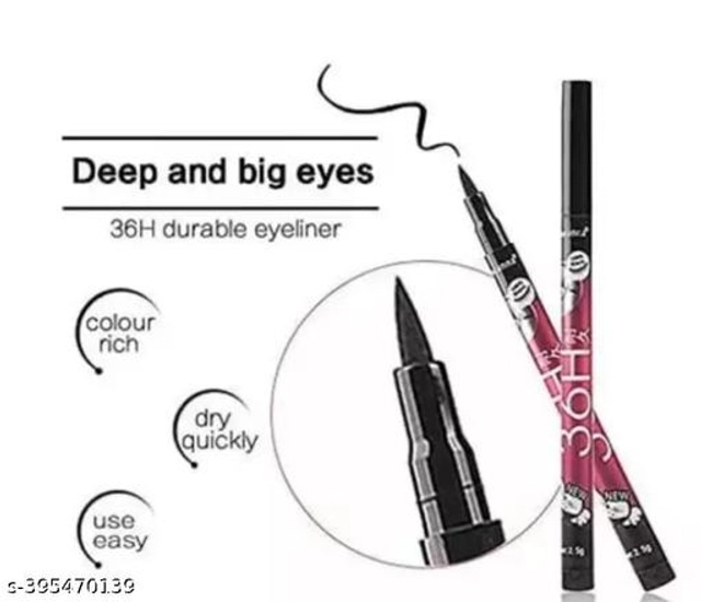 Eye Liner with Kajal & Magic Lip Balm (Multicolor, Set of 3)