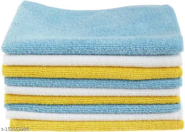 Microfiber Bath Towel (Multicolor, 40x40 cm) (Pack of 9)