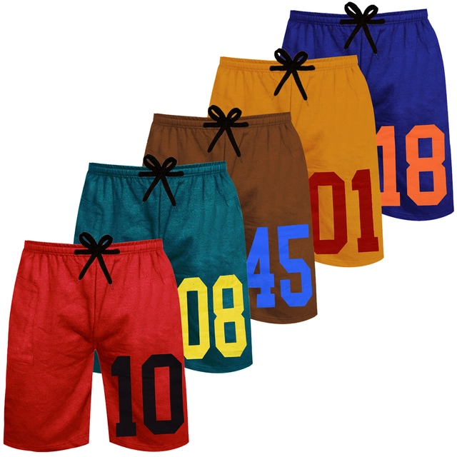 Cotton Shorts for Boys (Multicolor, 4-5 Years) (Pack of 5)