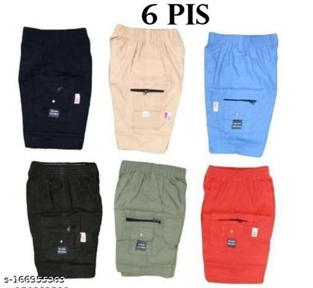 Cotton Shorts for Boys (Multicolor, 6-9 Months) (Pack of 6)