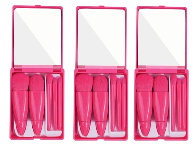 Colorstock Beauty 5 Pcs Makeup Brushes Set (Pink, Set of 3)