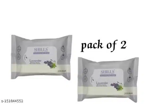 Shills Lavender Wet Face Wipes (Pack of 2)