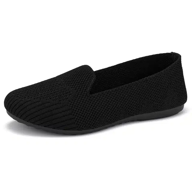 Bersache Loafers for Women (Black, 4)