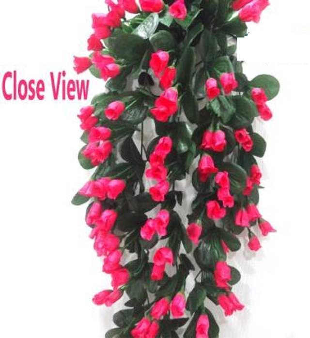 Artificial Tulips Flowers Bunches for Diwali Decoration (Pink, Pack of 1)