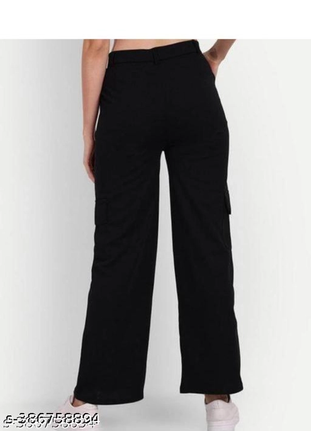 Nylon Trouser for Women (Black, 26)