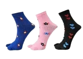 Woolen Printed Socks for Women (Multicolor, Set of 6)