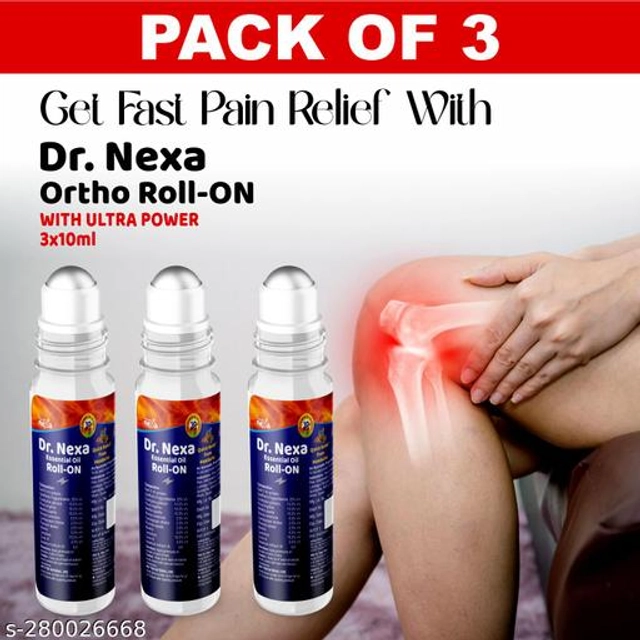 Dr. Nexa Pain Relief Roll On (10 ml, Pack of 3)