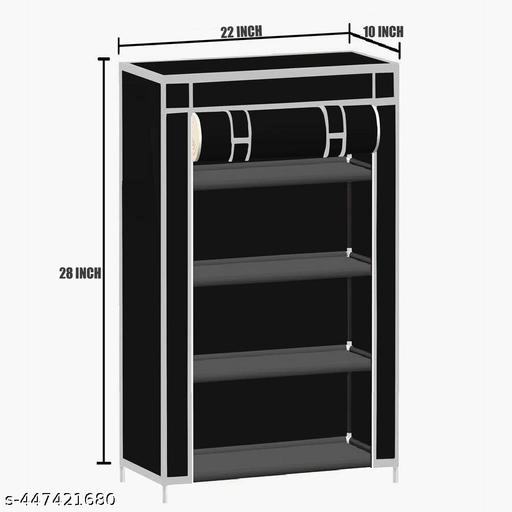 Metal 4 Layer Collapsible Multipurpose Rack (Black)