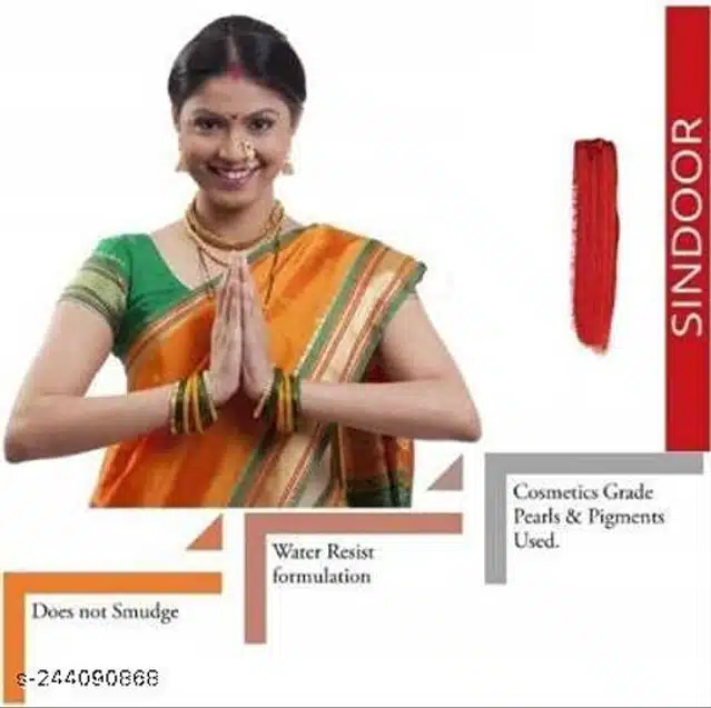 Sindoor for Girls & Women (Red, 10 ml) (Pack of 4)