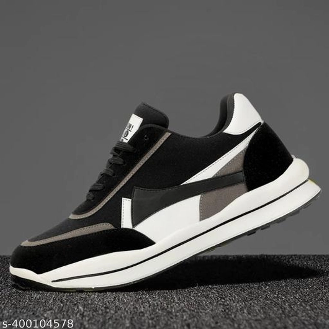 Casual Shoes for Men (Black & White, 6)