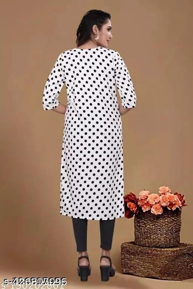 Crepe Kurtis for Women (White, S)