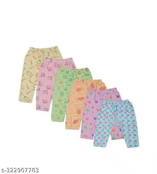 Cotton Pyjama for Kids (Multicolor, 0-3 Months) (Pack of 6)