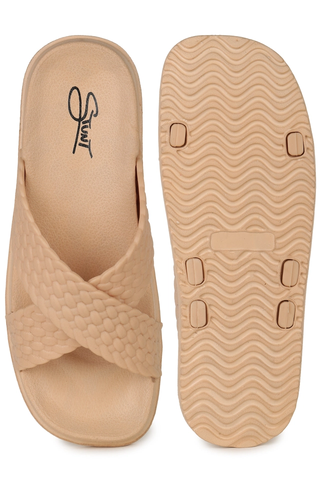 Slippers for Women & Girls (Beige, 4)