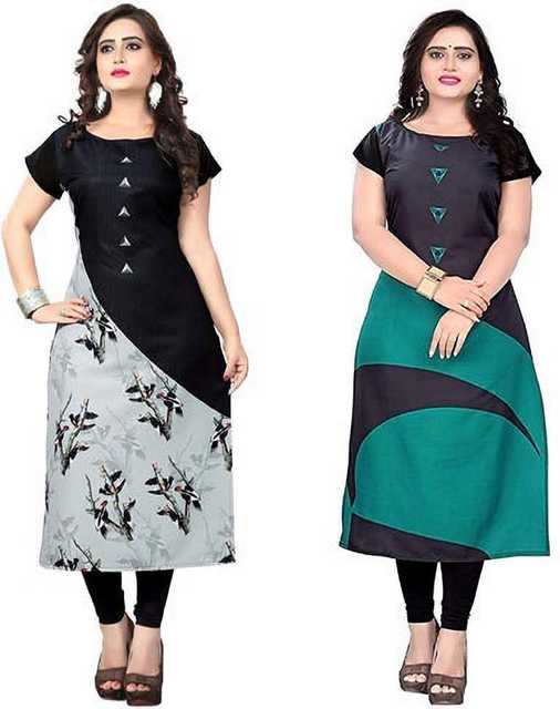 AK Fashion Mall Women Crepe Kurti 