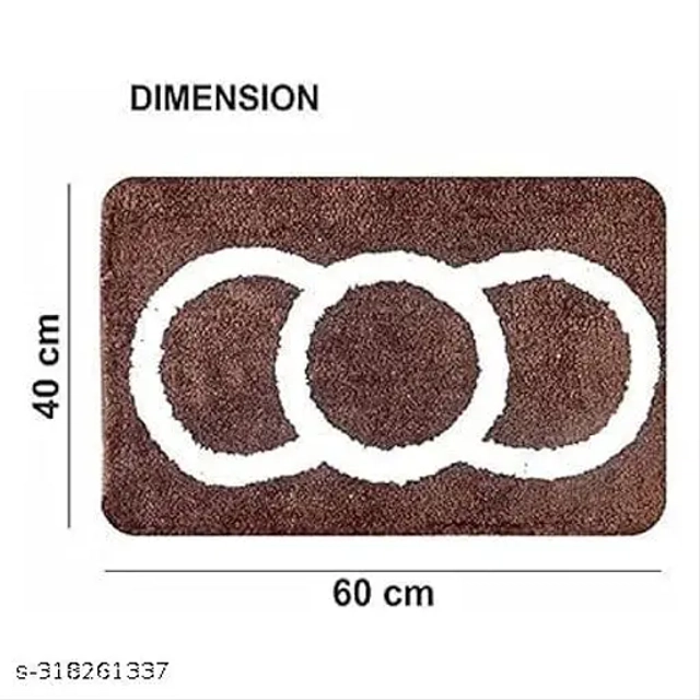 Microfiber Door Mats (Brown, 40x60 cm) (Pack of 2)