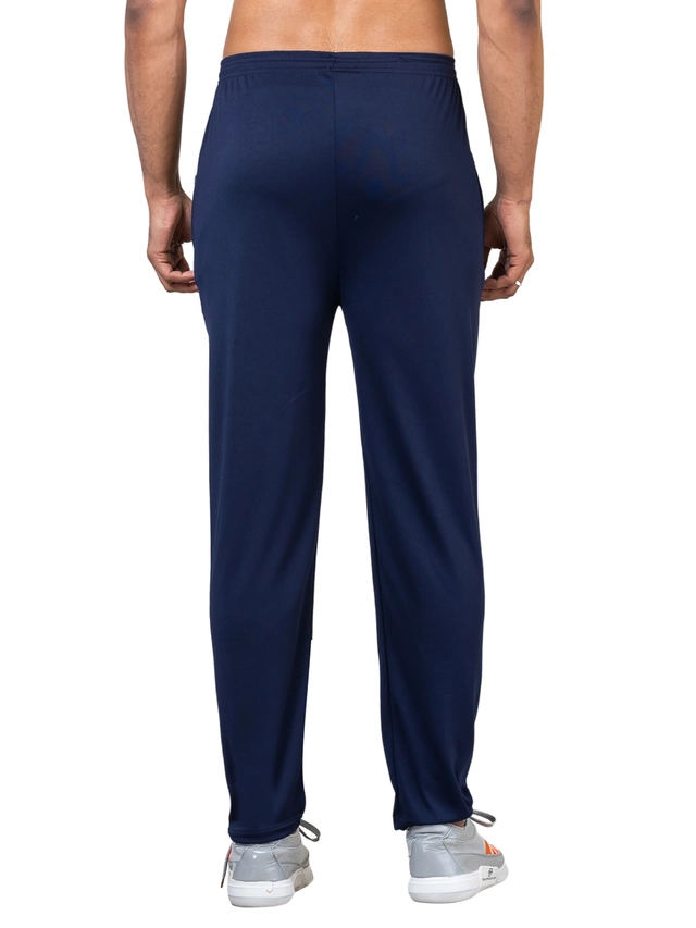 Polyester Printed Trackpant for Men (Navy Blue, XS)