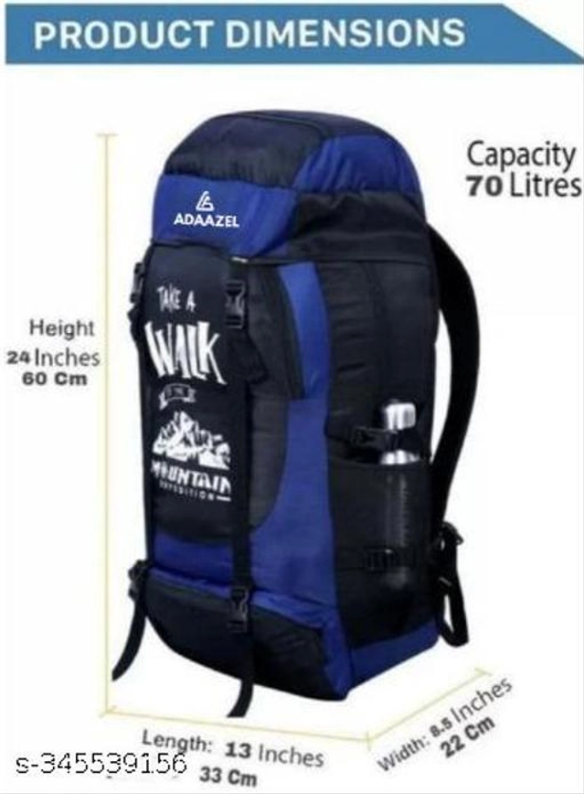 Hiking Backpack for Men & Women (Navy Blue & Black)