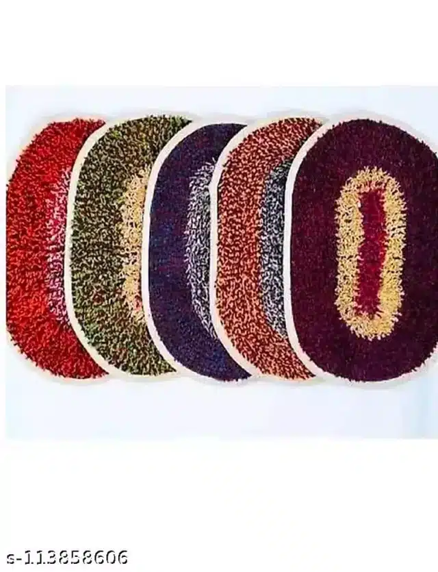 Door mat ( Pack of 5 ) ( multicolor , 13 x 20 inch )