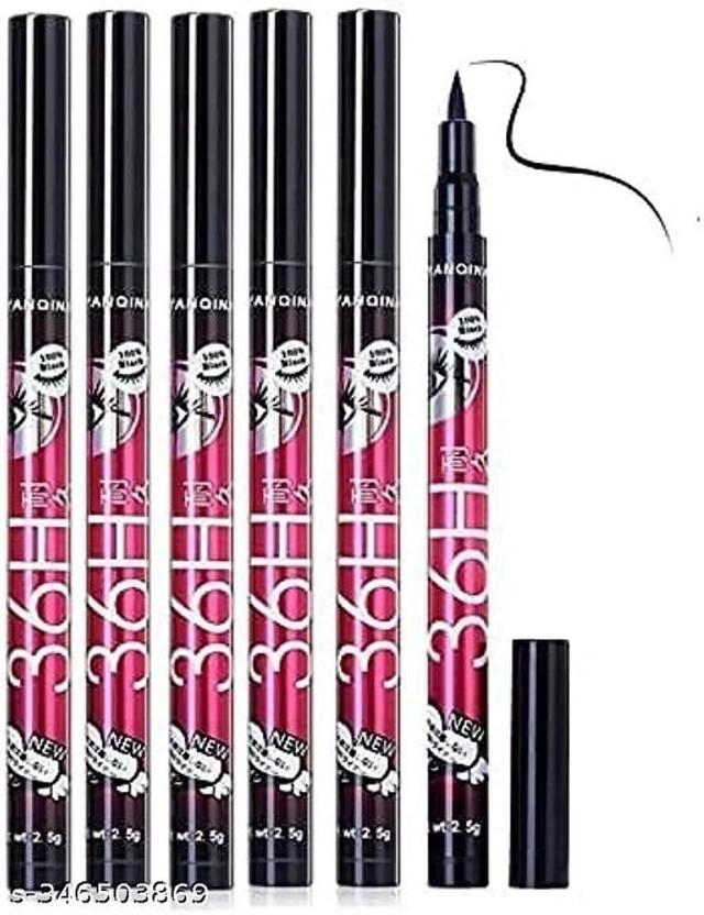 36H Waterproof Sketch Eyeliner (Black, Pack of 6)