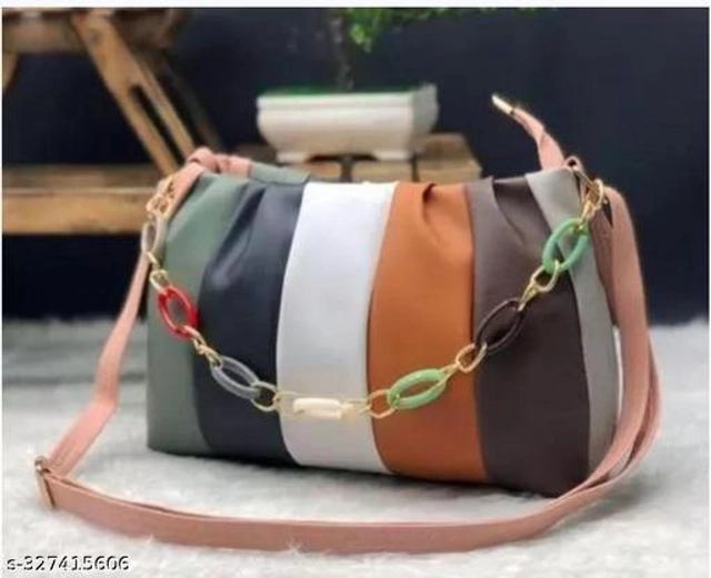 PU Sling Bag for Women (Multicolor)