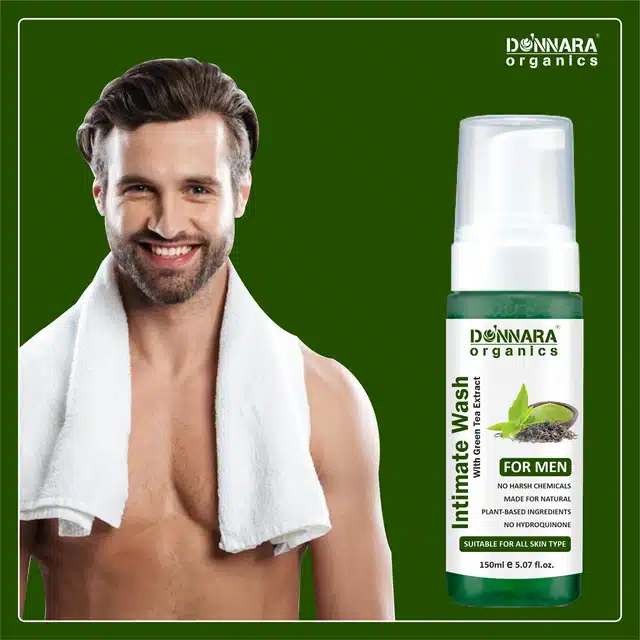 Donnara Organics Green Tea Extract Intimate Wash for Men (150 ml)