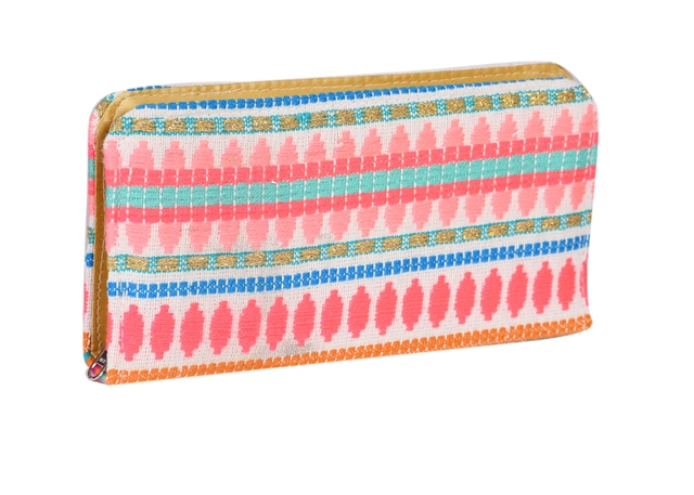 Canvas Clutch for Women (Multicolor)