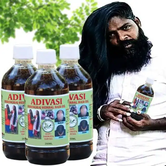 Adivasi Herbal Hair Oil (Pack of 3, 250 ml)