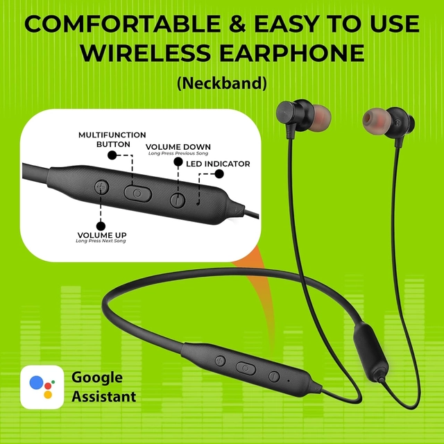 Wireless Neckband Bluetooth (Black)