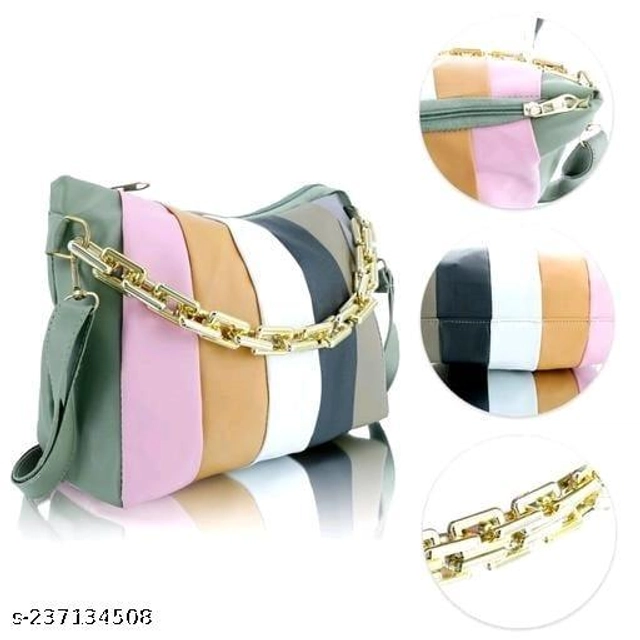 PU Sling Bag for Women (Multicolor)