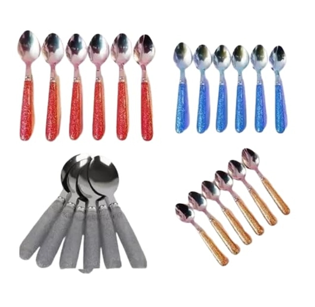 Stainless Steel Spoons (Assorted, Pack of 6)