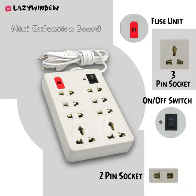 2 Pin 8+1 Extension Board (White)