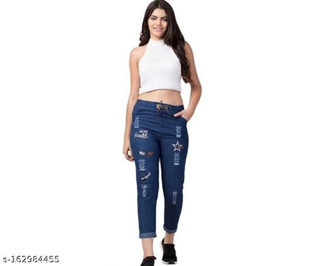 Denim Jeans for Girls (Blue, 12-13 Years)