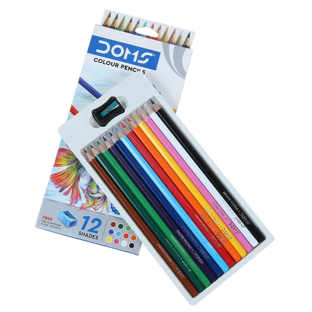 DOMS Color Pencils (Full size, 12 Shades, Pack of 1)