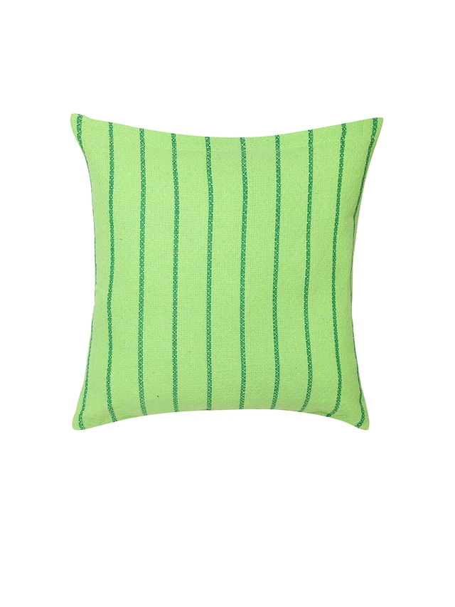 Cotton Cushion Cover (Green, 16x16 inches)