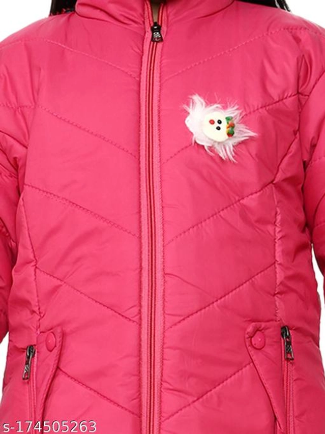 Polyester Jacket for Girls (Pink, 12-18 Months)