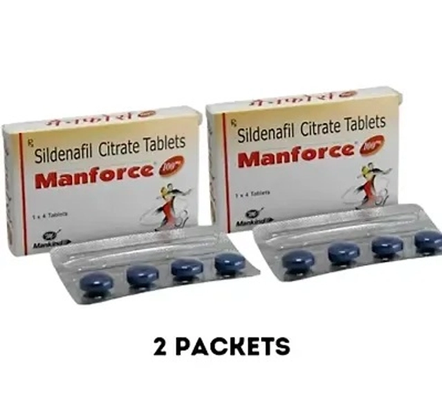 Mankind Manforce 100 Mg 4 Pcs Tablets for Men (Pack of 2)